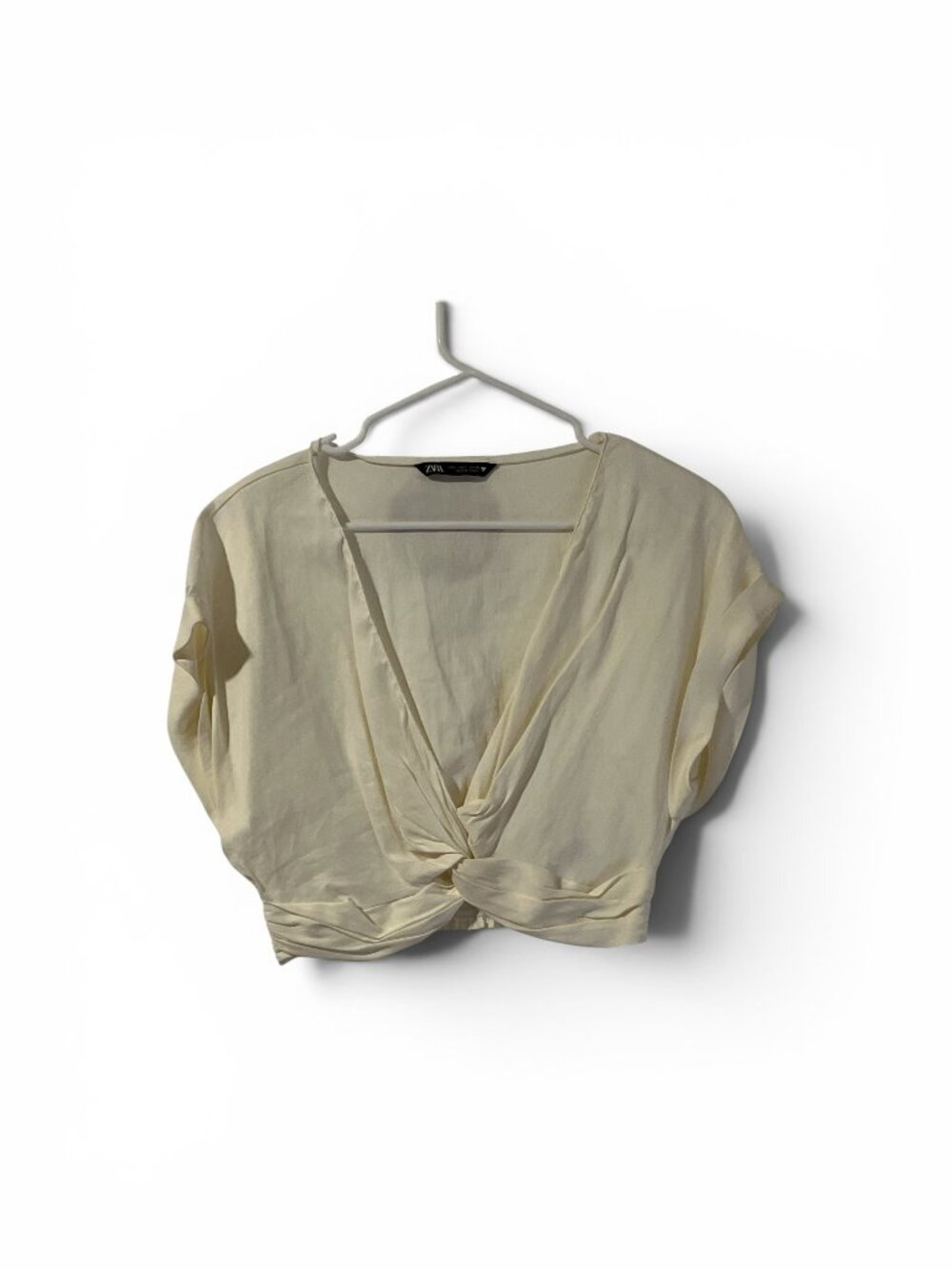 NWOT ZARA twist front crop top - Size L
